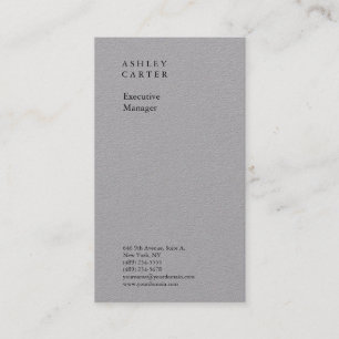 Premium grått elegant, vit minimalistisk modern visitkort