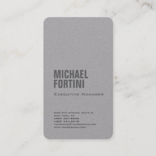 Premium grått minimalistisk modern, modig, vanlig visitkort
