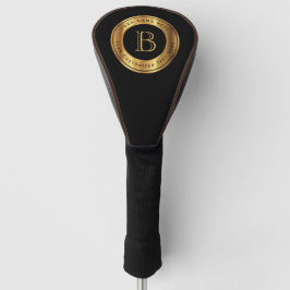 Premium Guld Monogram Golf Head Cover