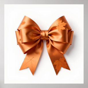 Premium Höstguld och Vibrerande Orange Band Klipp Poster