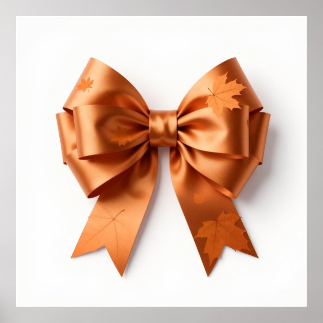 Premium Höstguld och Vibrerande Orange Band Klipp Poster (Framsidan)