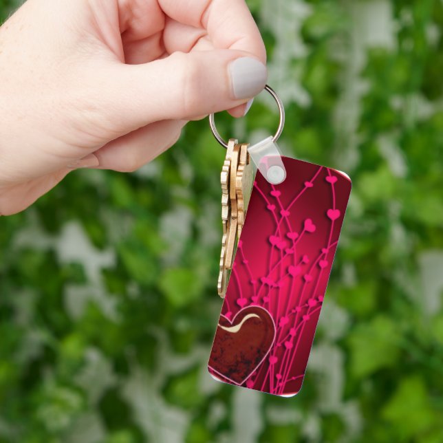 Premium Keychain för Hearners och blommor Nyckelring (Hand)