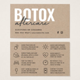 Premium Kraft Botox Instruction Card Visitkort