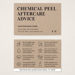 Premium Kraft Eco Chemical Peel-efterbehandlingsko Visitkort