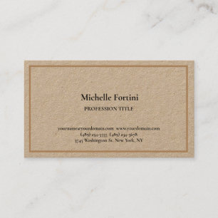 Premium Kraft-Eleganten enkel, minimalistisk Visitkort