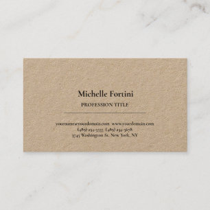 Premium Kraft-Eleganten enkel, minimalistisk Visitkort