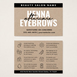 Premium Kraft Eyebrow Tint Henna Brows Aftercare Visitkort