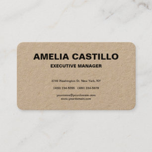 Premium Kraft Modern Elegant - enkel minimalistisk Visitkort