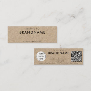Premium Kraft-naturligt pappra, QR-kodsAffärskort Mini Visitkort
