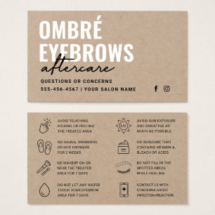 Premium Kraft Ombre Powder Brows Aftercare Adress Visitkort