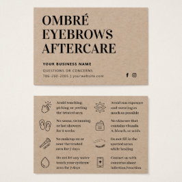 Premium Kraft Ombre Powder Brows Aftercare Adress Visitkort