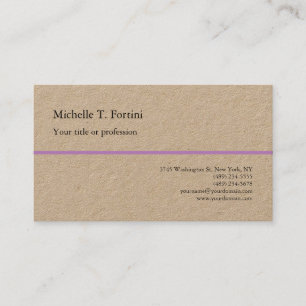 Premium Kraft Plain-minimalistisk enkel modern Visitkort
