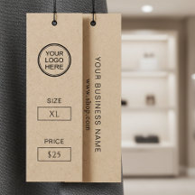 Premium Kraft Prislapp För Handgjord Mode