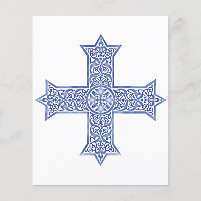 Premium Lapis Blue Koptisk Kors Konst (Framsida)