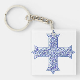 Premium Lapis Blue Koptisk Kors Konst