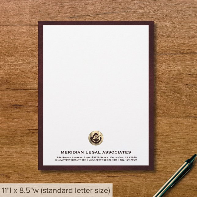 Premium Legal-Thned Business Letterhead Brevhuvud (Skapare uppladdad)