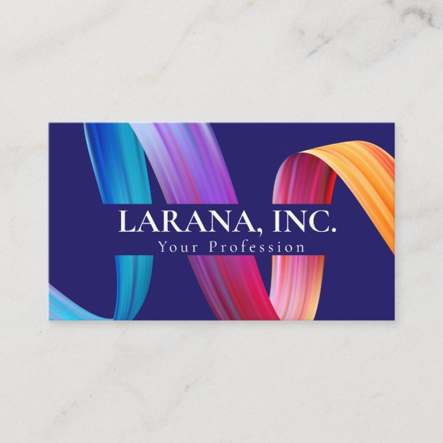 Premium Lila Rosa Blue Modern Webben Designer Visitkort (Framsida)