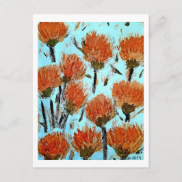Premium lindad canvas (Glans) Dianthus Vykort