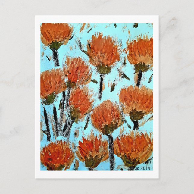 Premium linduktråd (Glans) Dianthus Vykort (Framsida)