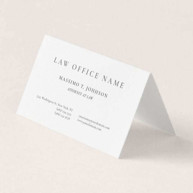 Premium Linen Advokat Jurist Visitkort (Framsida)