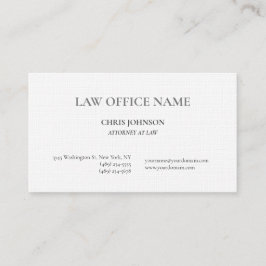 Premium Linen Attorney at Law Lawyer Visitkort
