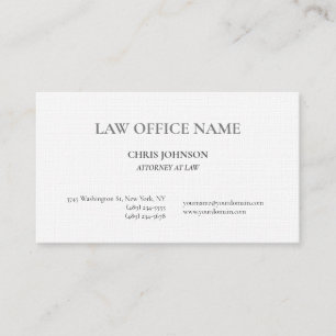 Premium Linen Attorney at Law Lawyer Visitkort