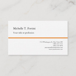 Premium Linen Black White Plain-minimalistisk enke Visitkort