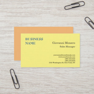 Premium Linen-Gult - minimalistiskt modernt sladd Visitkort