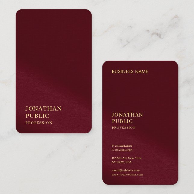 Premium Linen Ocean Japansk Storlek Guld Text Luxe Visitkort (Fram/baksida)