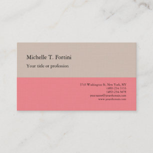 Premium Linen Plain Minimalist Simple Pastel Färg Visitkort