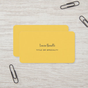Premium Linen Professionell Modern Gult Visitkort