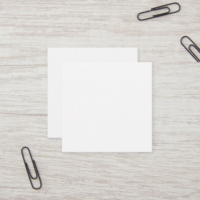 Premium Linen Square-Affärskort Fyrkantigt Visitkort (Fram/Back In Situ)