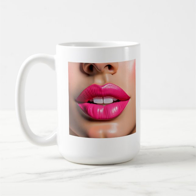 Premium Lip-Print Mugg: Sipping in Stil Kaffemugg (Vänster)
