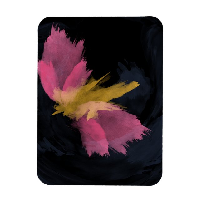 Premium Magnet, Midnatt Flyg Aquarell Magnet (Vertikal)
