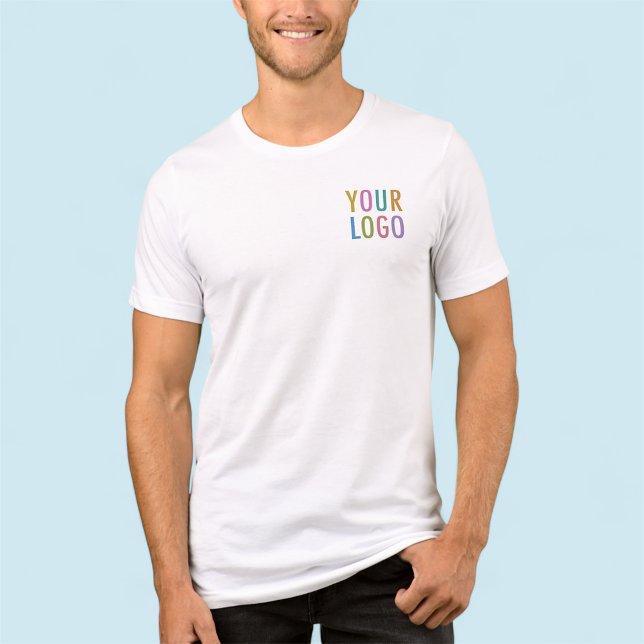 Premium Manar's White T-Shirt Anpassningsbar Busin (MISOOK Men’s White T-Shirt with Logo on Chest and Back)