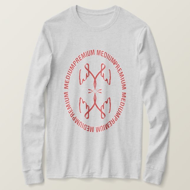 Premium Medium Oval-signal T-shirt (Design framsida)