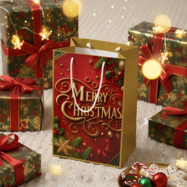Premium Merry Christmas Gift Bag (Skapare uppladdad)