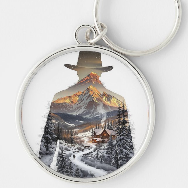 "Premium Metal Keychain – Sleek, Durable & Stylish Rund Silverfärgad Nyckelring (Framsidan)