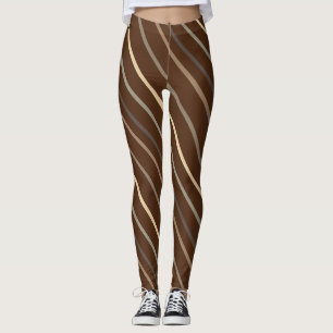 Premium Mjölk Chocolate Stripe Candy cane Leggings