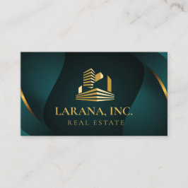 Premium Mörk grönt och Guld Luxury Real Gods Visitkort