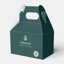 Premium Mörkgrön Café Bakverk och Kaffe Böna Box Presentaskar