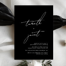 Premium NAMN | Snyggt Black & White Bröllop