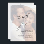 Premium NAMN Snyggt Black & White Photo Bröllop Inbjudningar<br><div class="desc">Den här designen ingår i en samling.</div>