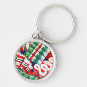 Premium-nyckelkedjan i RIBBON CANDY Premium Round Rund Silverfärgad Nyckelring