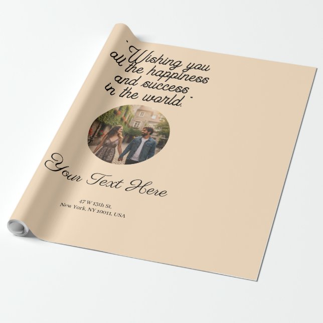 Premium One Färg Gift Wrap - Anpassningsbar Solid  Presentpapper (Utrullad)