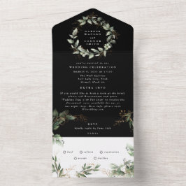 Premium Onyx Black Eucalyptus Utandning Bröllop