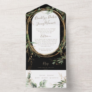 Premium Onyx Black Greenery Eucalyptus Bröllop