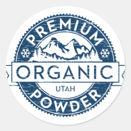 Premium Organic Utah Powder Sticker Runt Klistermärke