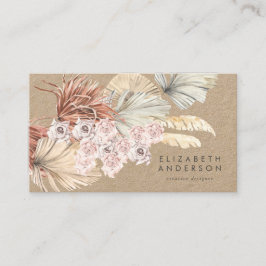 Premium Pampas Original Kraft Modern Designer Visitkort