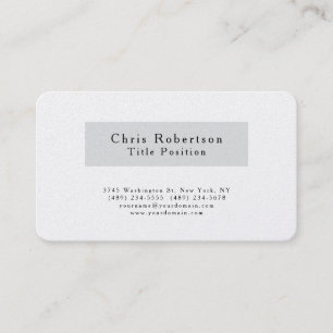 Premium Pärlemor Svart Grå Vit Charming Minimalist Visitkort